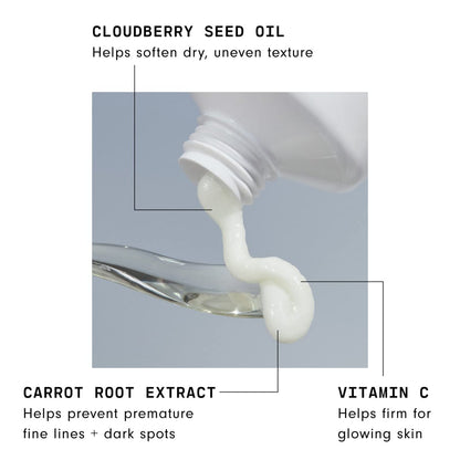 Versed Weekend Glow Daily Brightening Moisturizer - Vitamin C Face Moisturizer with Cloudberry Seed Oil for Discoloration & Uneven Texture - Lightweight, Vegan, 2 oz