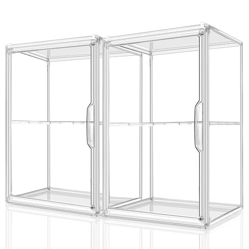 starogegc 2-Pack Large Capacity Acrylic Makeup Organizer - Clear Cosmetic Storage Bins with Divider Board for Vanity, Skincare, Countertop Display Avelisse