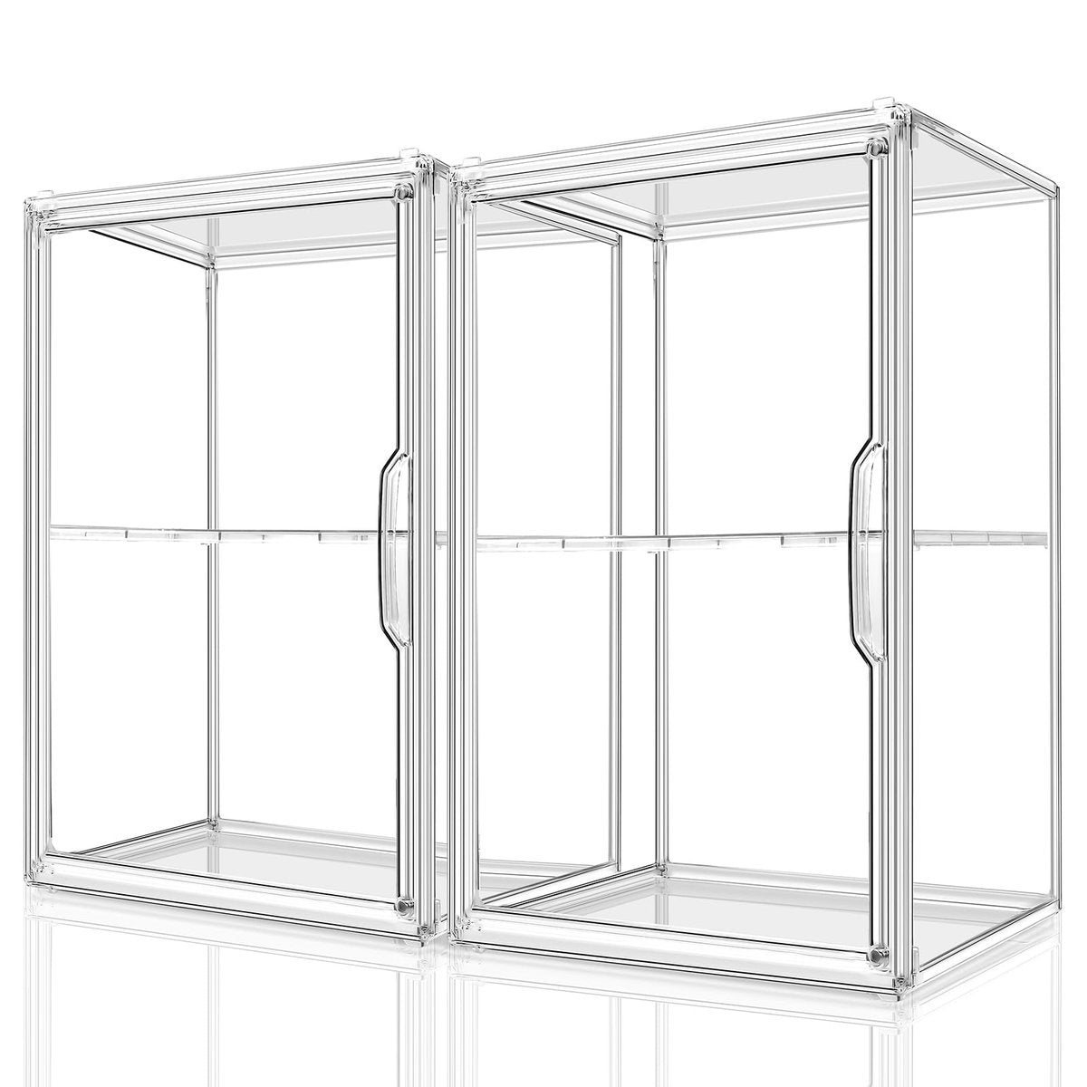 starogegc 2-Pack Large Capacity Acrylic Makeup Organizer - Clear Cosmetic Storage Bins with Divider Board for Vanity, Skincare, Countertop Display Avelisse