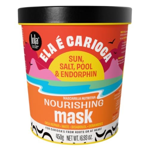 Lola From Rio Ela E Carioca Deeply Nourishing Hair Mask – Restore Softness, Shine & UV Protection for Damaged Hair (15.87 fl oz) Avelisse