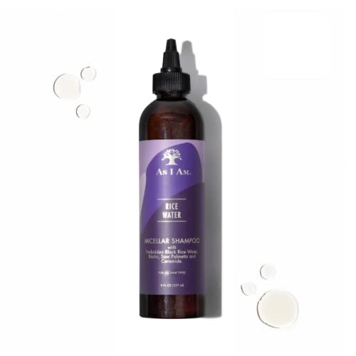 As I Am Rice Water Shampoo 8 oz - Gentle Cleanser with Black Rice, Saw Palmetto, Biotin - Moisturizing, Sulfate Free, Paraben Free - For All Hair Types - görsel 10