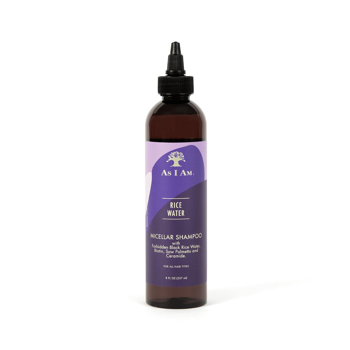 As I Am Rice Water Shampoo 8 oz - Gentle Cleanser with Black Rice, Saw Palmetto, Biotin - Moisturizing, Sulfate Free, Paraben Free - For All Hair Types - görsel 1