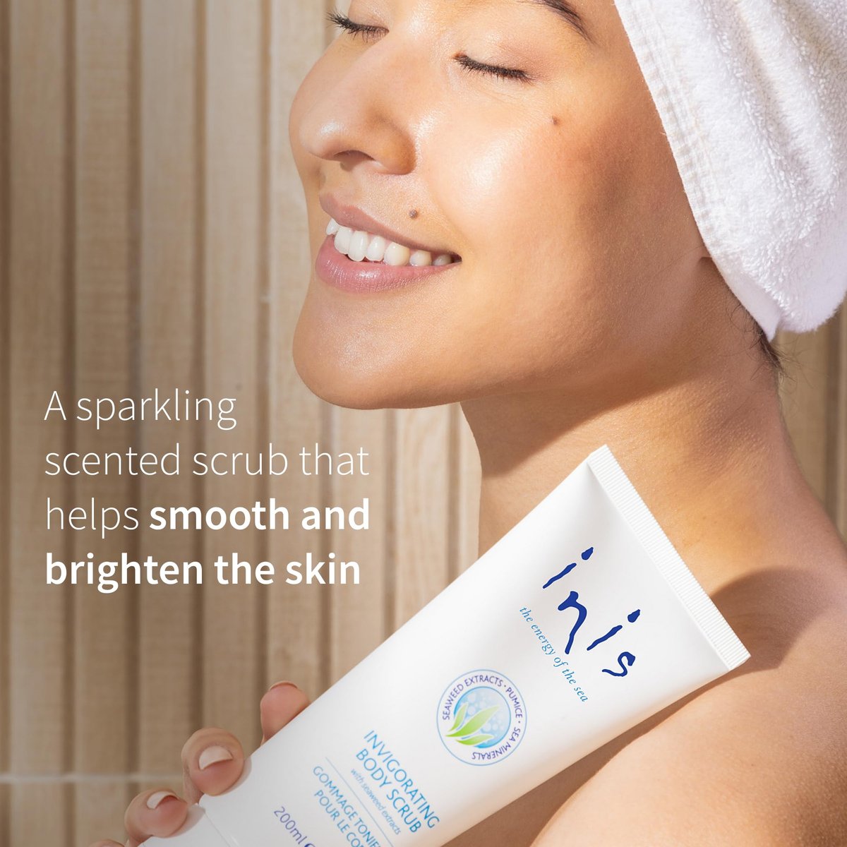 Inis the Energy of the Sea Scented Body Scrub - Exfoliating Body Scrub with Pumice and Seaweed for Soft, Smooth, Moisturized Skin - 7oz Avelisse