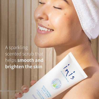 Inis the Energy of the Sea Scented Body Scrub - Exfoliating Body Scrub with Pumice and Seaweed for Soft, Smooth, Moisturized Skin - 7oz Avelisse