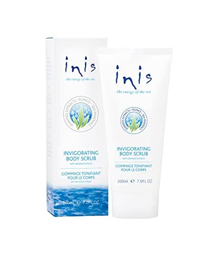 Inis the Energy of the Sea Scented Body Scrub - Exfoliating Body Scrub with Pumice and Seaweed for Soft, Smooth, Moisturized Skin - 7oz Avelisse