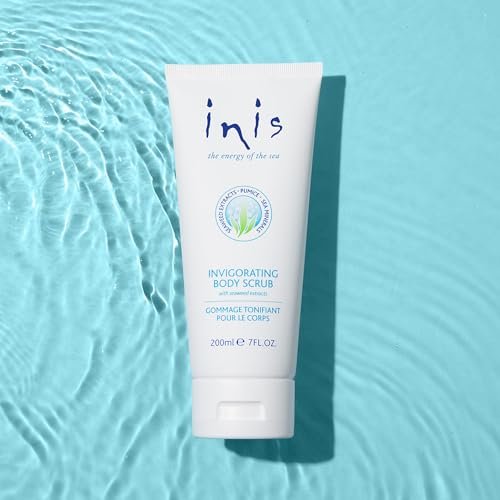 Inis the Energy of the Sea Scented Body Scrub - Exfoliating Body Scrub with Pumice and Seaweed for Soft, Smooth, Moisturized Skin - 7oz Avelisse