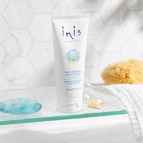 Inis the Energy of the Sea Scented Body Scrub - Exfoliating Body Scrub with Pumice and Seaweed for Soft, Smooth, Moisturized Skin - 7oz Avelisse