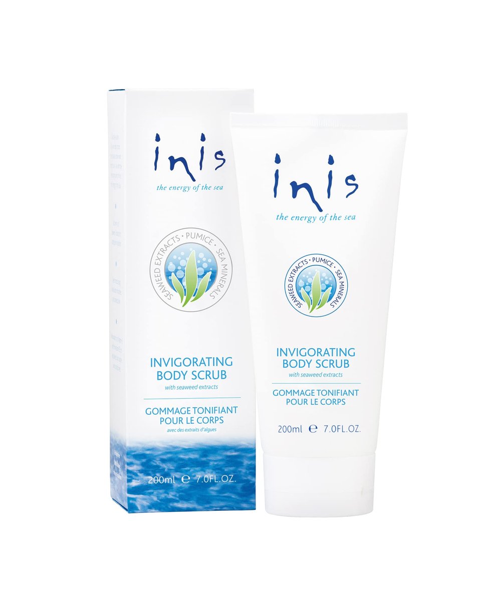 Inis the Energy of the Sea Scented Body Scrub - Exfoliating Body Scrub with Pumice and Seaweed for Soft, Smooth, Moisturized Skin - 7oz Avelisse