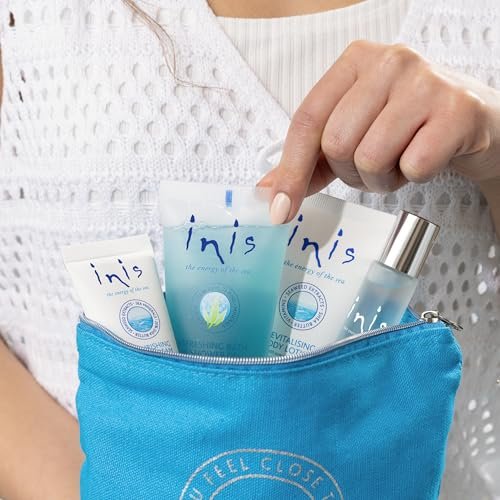 Inis the Energy of the Sea Voyager Gift Set – Travel Size Cologne, Bath & Shower Gel, Body Lotion & Hand Cream – Unisex Ocean Fresh Fragrance Avelisse