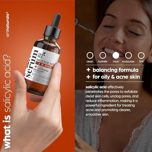 Artnaturals Salicylic Acid Serum – 2% BHA Acne Treatment & Pore Reducer, 1 oz Avelisse