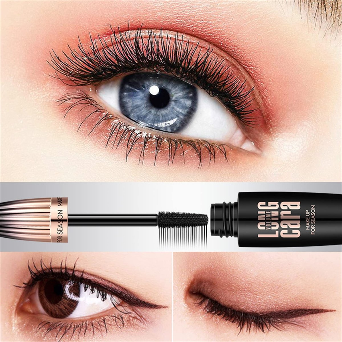My Amazing Lashes 4D Silk Fiber Lash Mascara - Black, Volume & Length, Waterproof, Smudge Proof, Natural, Long Lasting - görsel 12