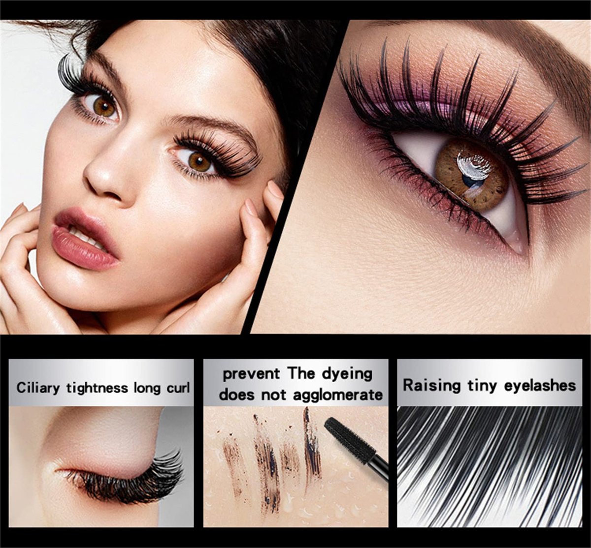 My Amazing Lashes 4D Silk Fiber Lash Mascara - Black, Volume & Length, Waterproof, Smudge Proof, Natural, Long Lasting - görsel 6
