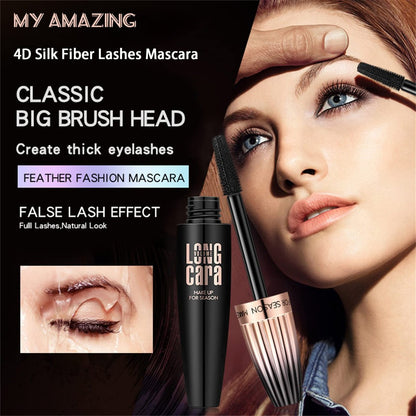 My Amazing Lashes 4D Silk Fiber Lash Mascara - Black, Volume & Length, Waterproof, Smudge Proof, Natural, Long Lasting