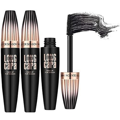 Cappuvini My Amazing Lashes Mascara - Black Volume & Length Waterproof 4D Silk Fiber Mascara (2-Pack) Avelisse