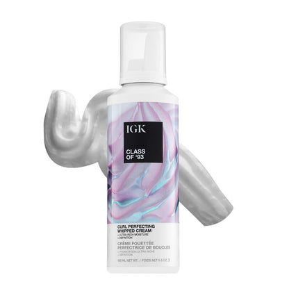 IGK Class of '93 Whipped Leave-In Conditioner & Styling Cream for Curly, Wavy & Coily Hair - Frizz Control, Curl Defining, Silicone-Free, Vegan, 5.5 Oz Avelisse