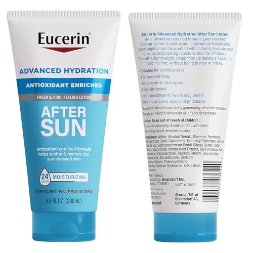 Eucerin Advanced Hydration After Sun Lotion for Face and Body, 6.8 Fl Oz – 24-Hour Moisture for Dry, Sun-Stressed Skin with Antioxidants - görsel 13