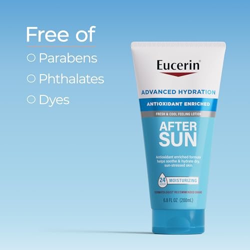 Eucerin Advanced Hydration After Sun Lotion for Face and Body, 6.8 Fl Oz – 24-Hour Moisture for Dry, Sun-Stressed Skin with Antioxidants - görsel 9