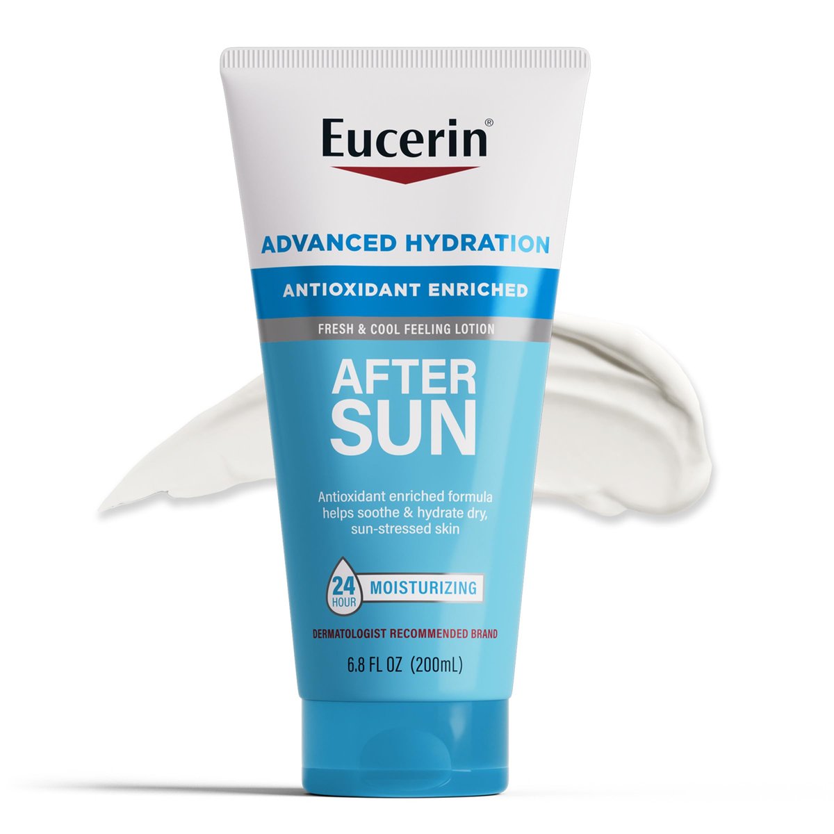 Eucerin Advanced Hydration After Sun Lotion for Face and Body, 6.8 Fl Oz – 24-Hour Moisture for Dry, Sun-Stressed Skin with Antioxidants - görsel 2