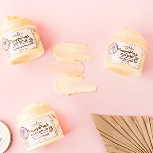 Bella & Bear Vegan Pineapple Body Butter - Travel Size 3.4 oz - Moisturizing & Fresh Scent - görsel 10