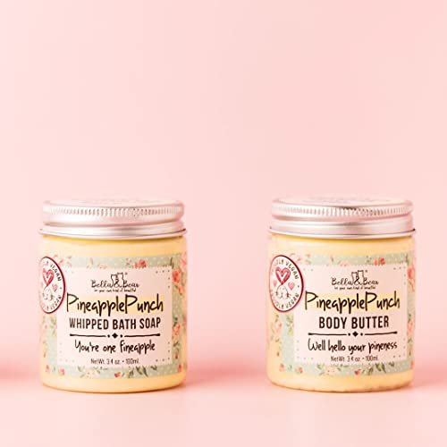 Bella & Bear Vegan Pineapple Body Butter - Travel Size 3.4 oz - Moisturizing & Fresh Scent - görsel 6