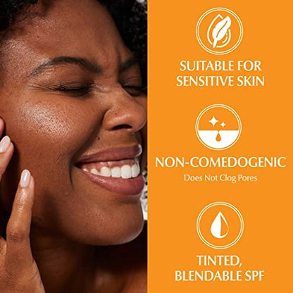 Eucerin Sun Tinted Sensitive Mineral Face Sunscreen Lotion SPF 35, Non-Comedogenic Mineral Sunscreen with Gentle Zinc Oxide Protection for Sensitive Skin, 1.7 Fl Oz Bottle Avelisse