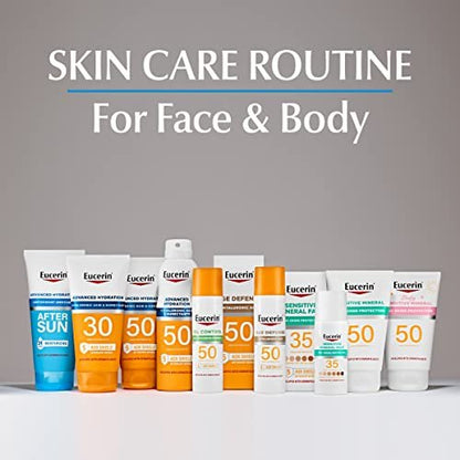 Eucerin Sun Advanced Hydration SPF 50 Sunscreen Lotion + Age Defense Face Sunscreen SPF 50, Hyaluronic Acid, Hypoallergenic, 2-Pack Avelisse