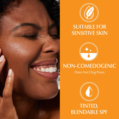 Eucerin Sun Tinted Sensitive Mineral Face Sunscreen Lotion SPF 35, Non-Comedogenic Mineral Sunscreen with Gentle Zinc Oxide Protection for Sensitive Skin, 1.7 Fl Oz Bottle Avelisse
