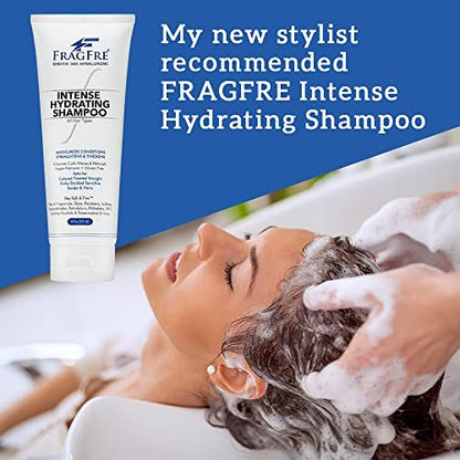 FRAGFRE Intense Hydrating Shampoo 8 oz - Fragrance Free Hypoallergenic Sulfate Free Moisturizing Shampoo for Sensitive Scalps & Color-Treated Hair Avelisse