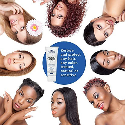 FRAGFRE Intense Hydrating Shampoo 8 oz - Fragrance Free Hypoallergenic Sulfate Free Moisturizing Shampoo for Sensitive Scalps & Color-Treated Hair Avelisse
