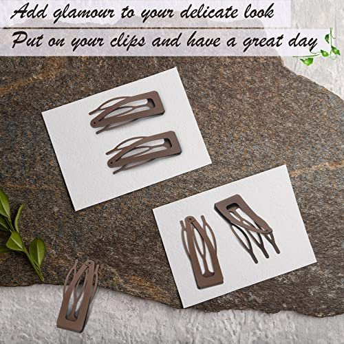 Chinco 24-Pack Double Grip Metal Hair Clips - Brown Snap Barrettes for Women - Salon-Quality Hair Accessories - görsel 10