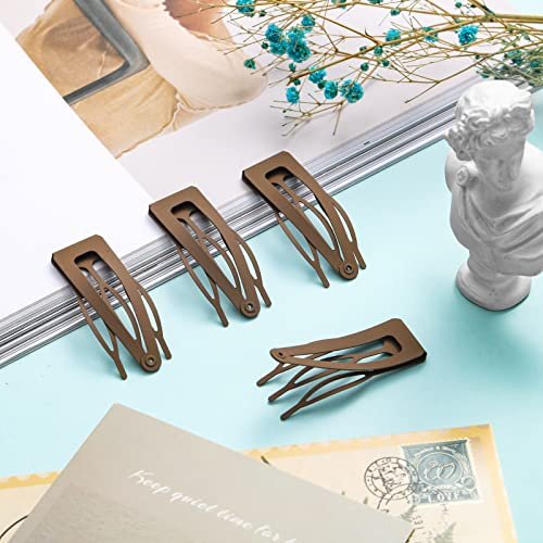 Chinco 24-Pack Double Grip Metal Hair Clips - Brown Snap Barrettes for Women - Salon-Quality Hair Accessories - görsel 8