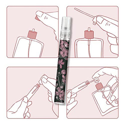 Facewegen 6-Pack Portable Travel Refillable Perfume Atomizer Bottles - 10ml Fragrance Spray Bottles for Women and Men