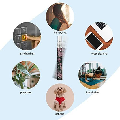 Facewegen 6-Pack Portable Travel Refillable Perfume Atomizer Bottles - 10ml Fragrance Spray Bottles for Women and Men