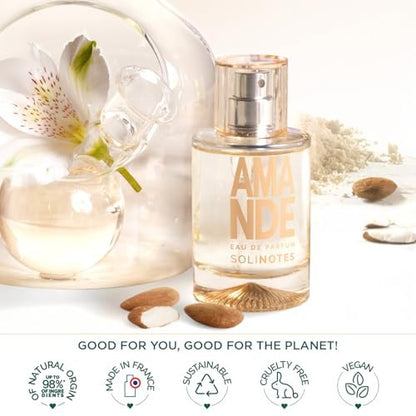 Solinotes Almond Eau de Parfum – Delicate Floral & Soothing Scent for Women and Men | 1.7 Fl Oz (50 ml) | Clean, Cruelty Free, Vegan, Made in France