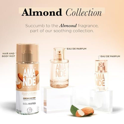 Solinotes Almond Eau de Parfum – Delicate Floral & Soothing Scent for Women and Men | 1.7 Fl Oz (50 ml) | Clean, Cruelty Free, Vegan, Made in France