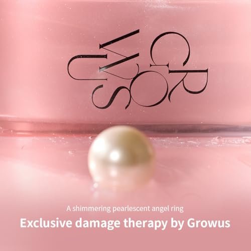 GROWUS Damage Therapy No-Wash Treatment Leave-In Conditioner Spray & Heat Protectant for Dry Damaged Hair - Anti-Frizz Detangler with Pearl Protein, Softness & Radiant Shine, 8.45 fl oz (Due Rose) - görsel 4