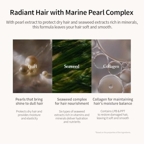 GROWUS Damage Therapy No-Wash Treatment Leave-In Conditioner Spray & Heat Protectant for Dry Damaged Hair - Anti-Frizz Detangler with Pearl Protein, Softness & Radiant Shine, 8.45 fl oz (Due Rose) - görsel 10
