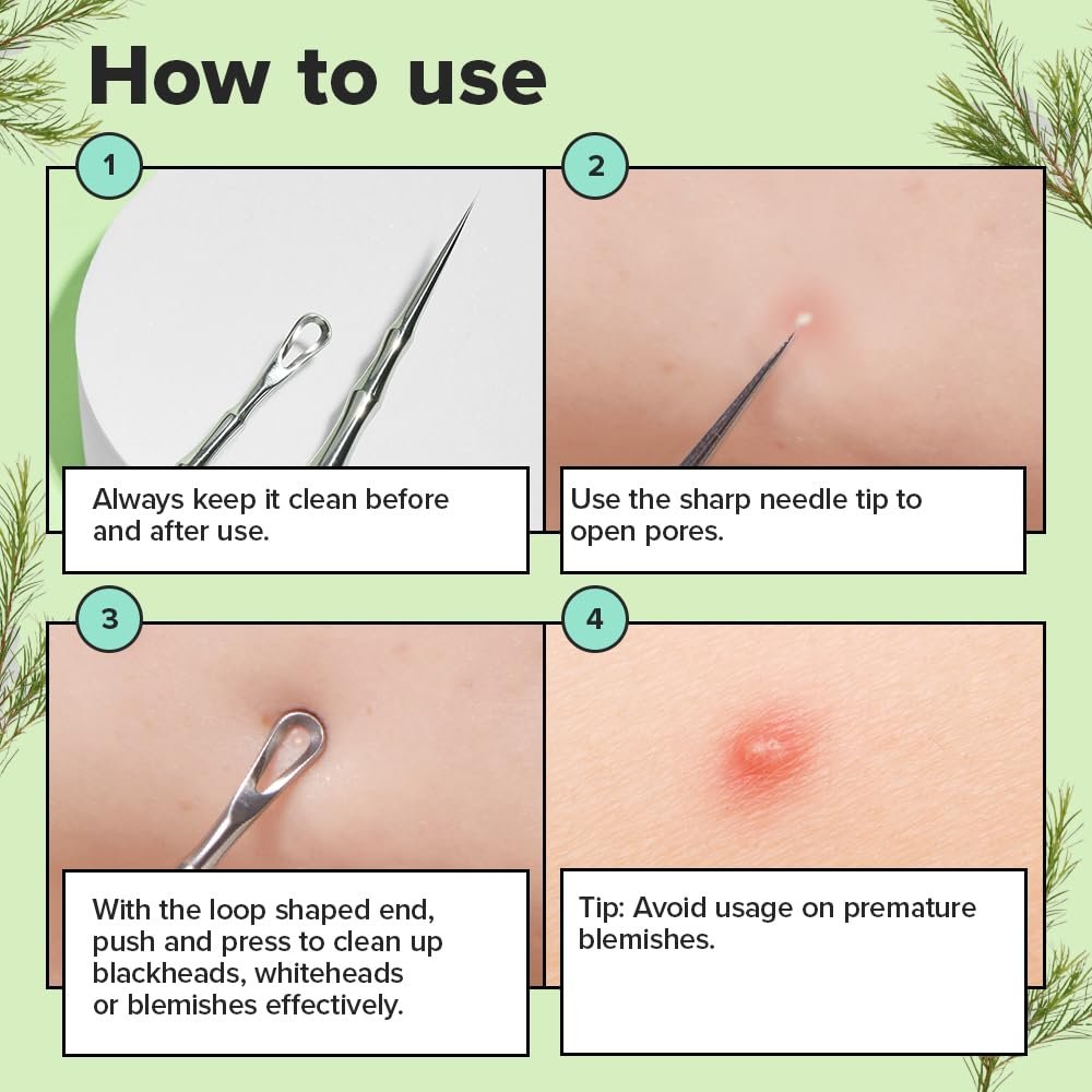 I DEW CARE Proper Popper Dual-Tip Pimple Tool – Stainless Steel Blackhead Remover & Blemish Extractor - görsel 5