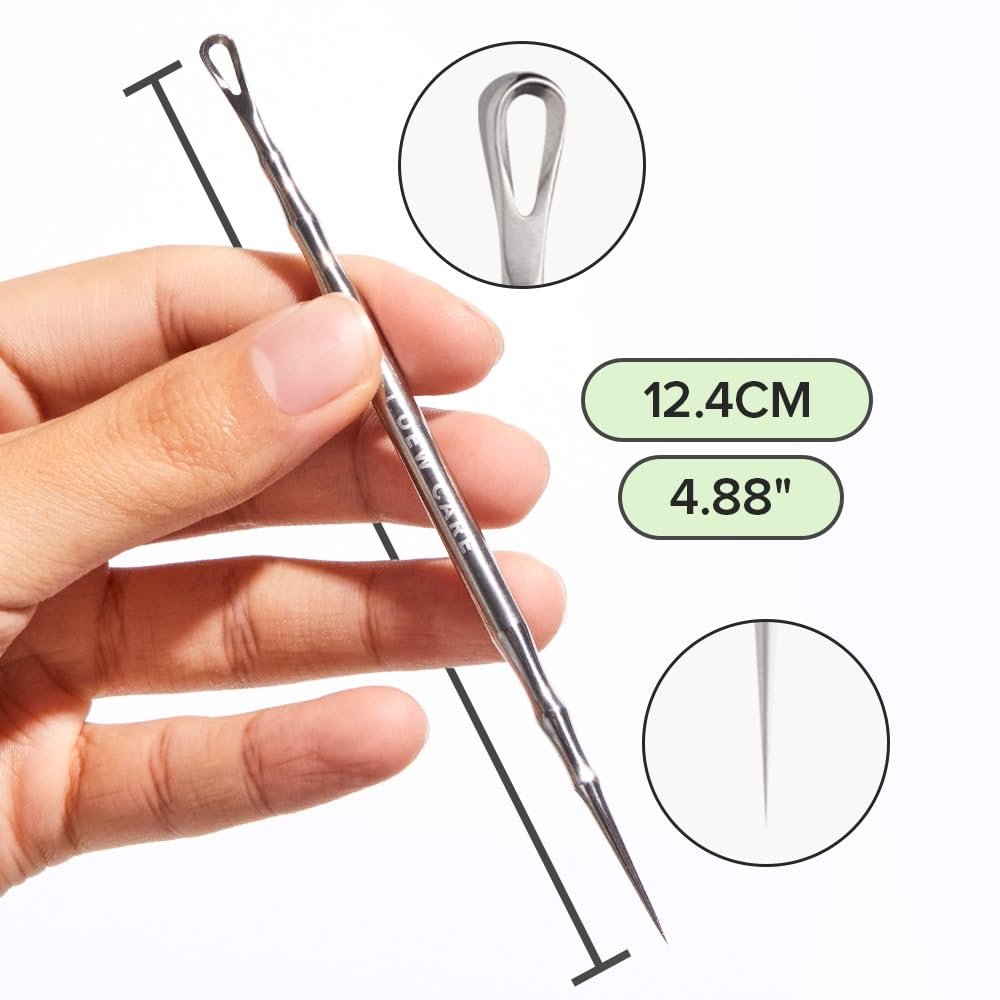 I DEW CARE Proper Popper Dual-Tip Pimple Tool – Stainless Steel Blackhead Remover & Blemish Extractor - görsel 11