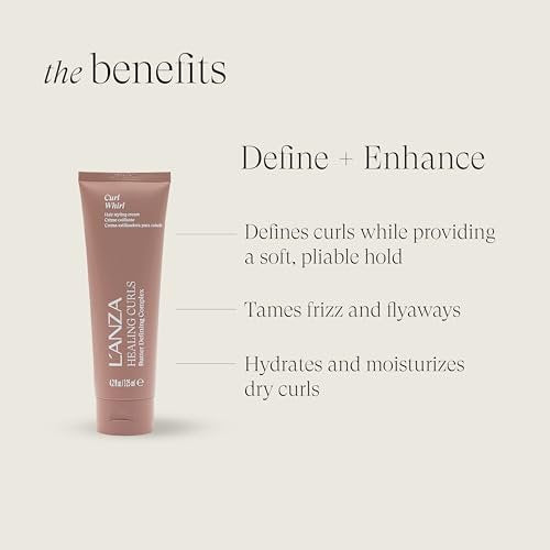 L'ANZA Healing Curls Curl Whirl Defining Crème - Leave-In Styling Conditioner for Curls, 4.2 Fl Oz Avelisse