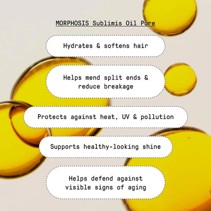 FRAMESI Morphosis Sublimis Pure Hair Oil 3.4 fl oz - Moisturizing & Revitalizing Treatment with Natural Ingredients, Color Safe Avelisse