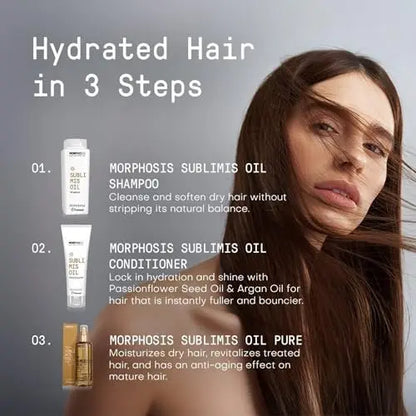 FRAMESI Morphosis Sublimis Pure Hair Oil 3.4 fl oz - Moisturizing & Revitalizing Treatment with Natural Ingredients, Color Safe Avelisse