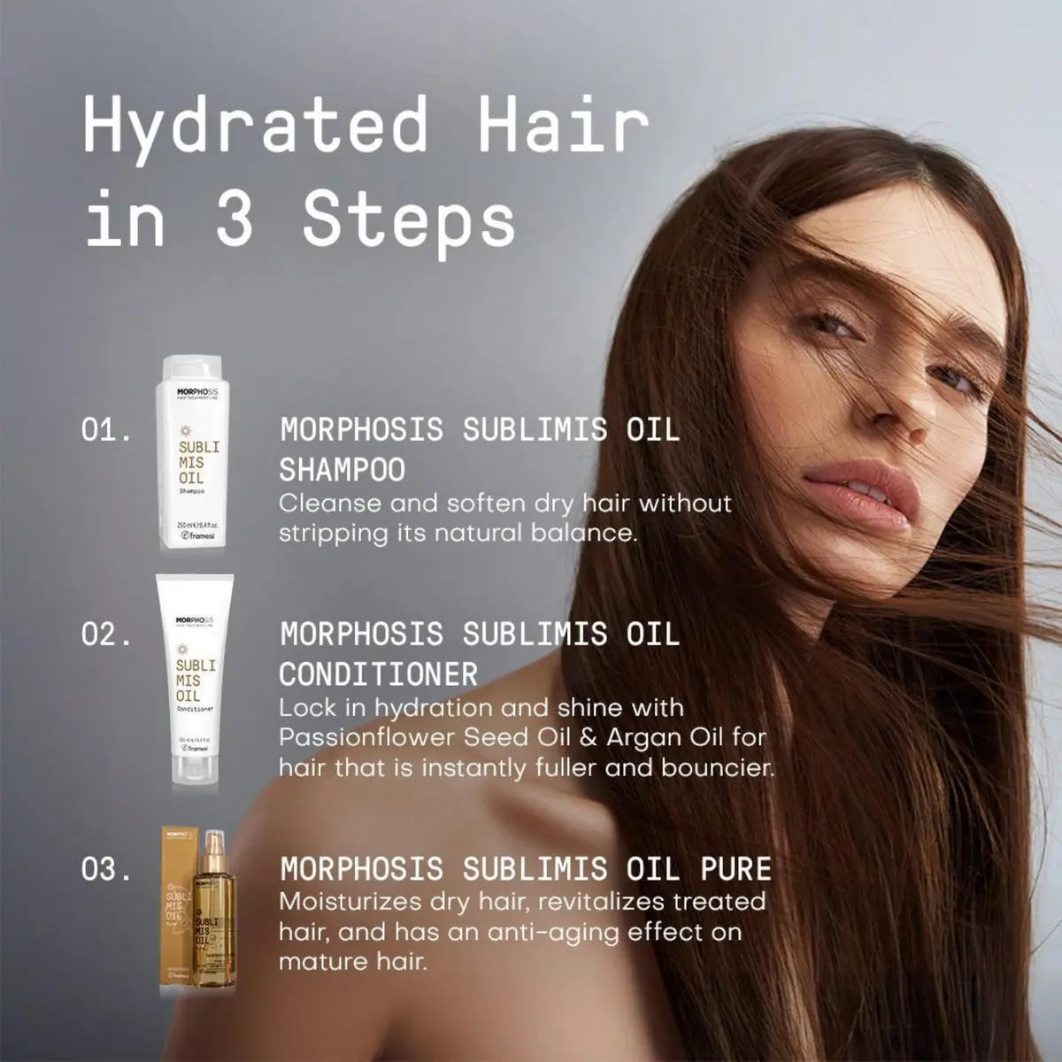 FRAMESI Morphosis Sublimis Pure Hair Oil 3.4 fl oz - Moisturizing & Revitalizing Treatment with Natural Ingredients, Color Safe Avelisse