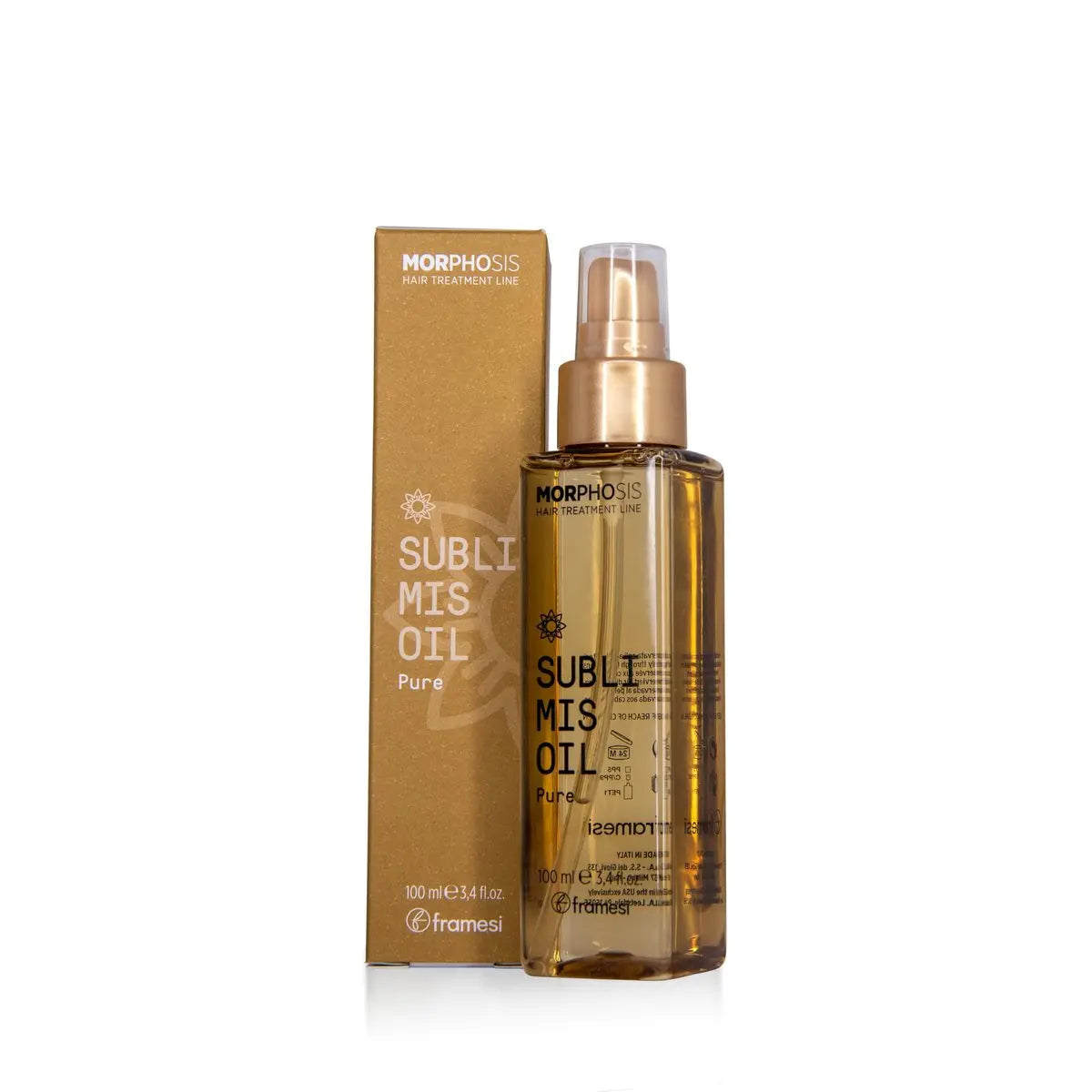 FRAMESI Morphosis Sublimis Pure Hair Oil 3.4 fl oz - Moisturizing & Revitalizing Treatment with Natural Ingredients, Color Safe Avelisse