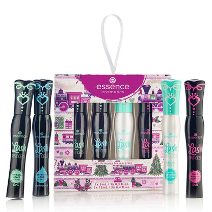 Essence Lash Princess Mascara Holiday Gift Set - 4 Vegan & Cruelty-Free Mascaras for False Lash Effect, Waterproof, Primer, Curl & Volume - Stocking Stuffer for Beauty Lovers