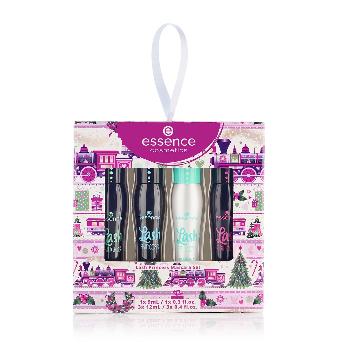 Essence Lash Princess Mascara Holiday Gift Set - 4 Vegan & Cruelty-Free Mascaras for False Lash Effect, Waterproof, Primer, Curl & Volume - Stocking Stuffer for Beauty Lovers - görsel 1