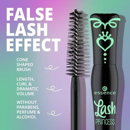Essence Lash Princess Mascara Holiday Gift Set - 4 Vegan & Cruelty-Free Mascaras for False Lash Effect, Waterproof, Primer, Curl & Volume - Stocking Stuffer for Beauty Lovers