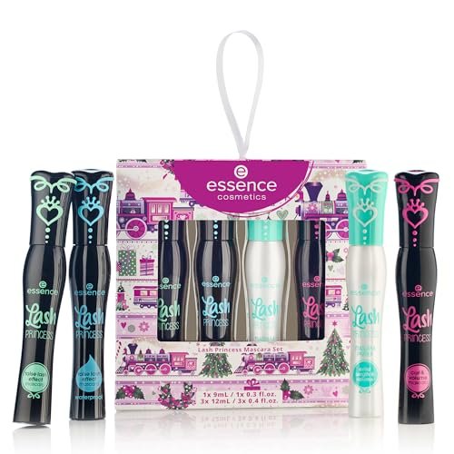 Essence Lash Princess Mascara Holiday Gift Set - 4 Vegan & Cruelty-Free Mascaras for False Lash Effect, Waterproof, Primer, Curl & Volume - Stocking Stuffer for Beauty Lovers - görsel 4