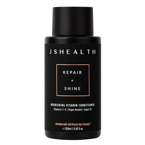 JSHealth Nourishing Conditioner - Vitamin-Enriched Deep Treatment for Dry, Colored Hair - With Keratin, Argan Oil, and Vitamins C & E | Sulfate-Free, Vegan, 350ml Avelisse