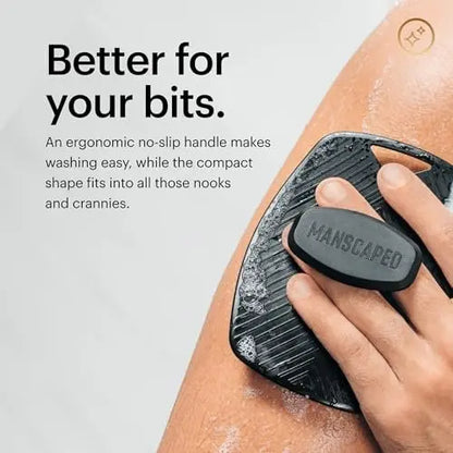 MANSCAPED® The Body Buffer Premium Silicone Scrubber - Nourishing, Cleaning & Exfoliating Body Brush for Shower Avelisse